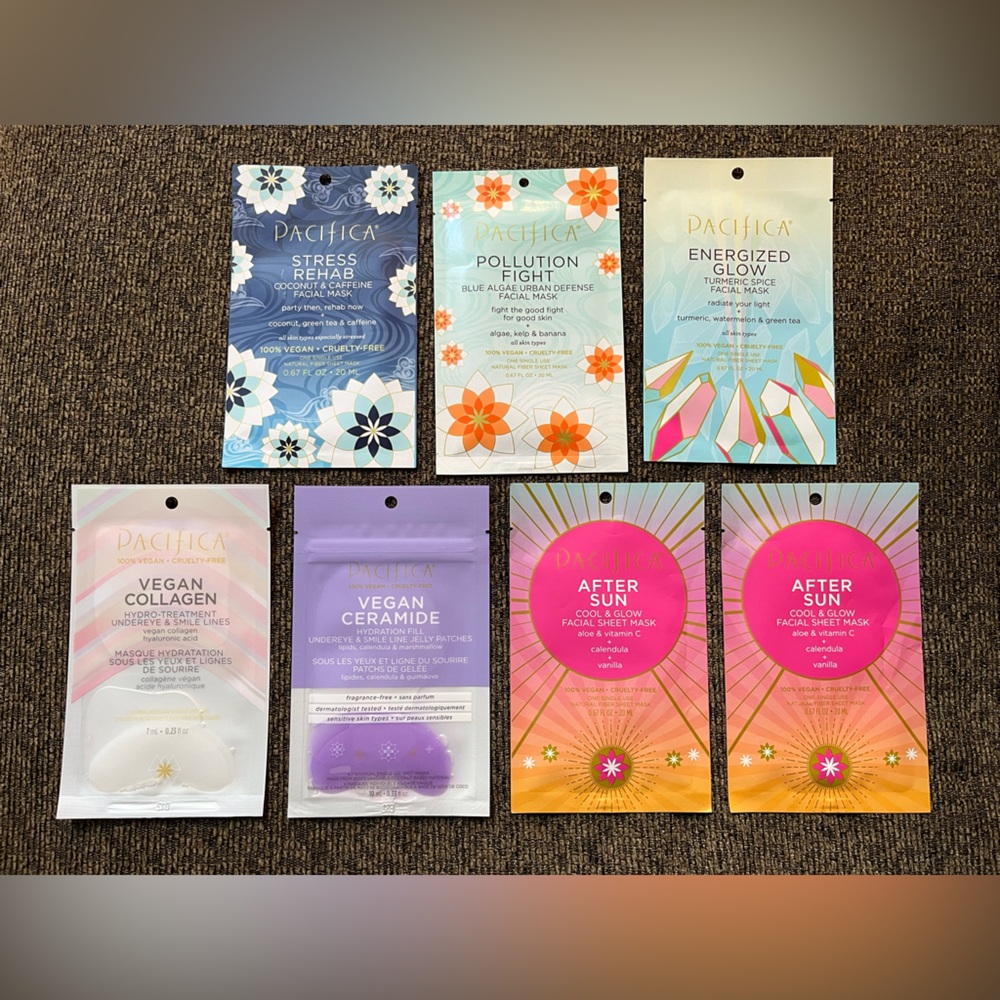 Pacifica Skincare Set - Lot of 7 brand new Pacifica facial masks and eye patches